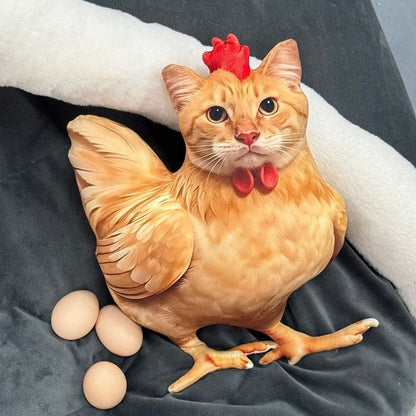 🐱🐔 Lustiges Katzen Huhn Kissen Deko 2026 ✨