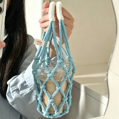 Handgewebte Trinkbecher Tasche Kaffee Halter 2026