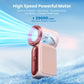 🌀 Mini-Handventilator mit LED-Display — 👍 5 einstellbare Geschwindigkeitsstufen ✨