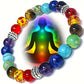 2024 Het rea 7 Chakra Healing Armband med naturlig vulkanisk sten och turkosa pärlor