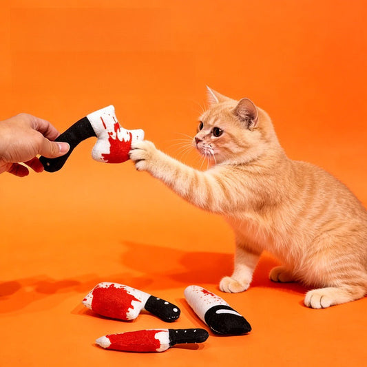 🎃 Halloween-Katzenspielzeug mit Katzenminze 🐱👻