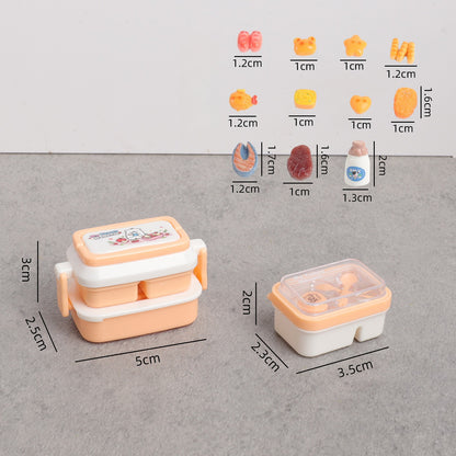 🍱🏠✨ Mini-Bento-Set – Süßes Puppenhaus-Spielzeug für Kinder