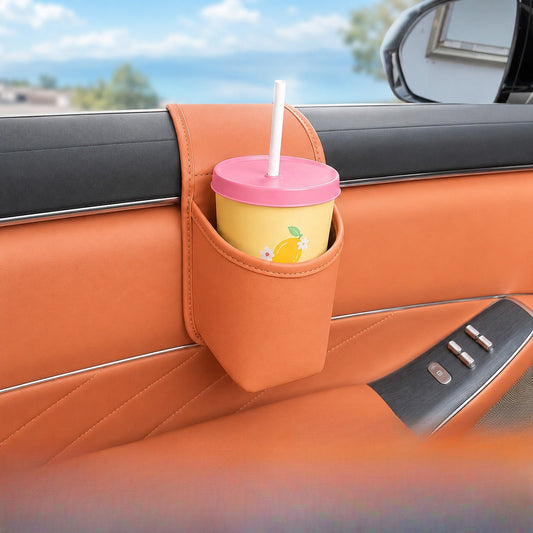 🚗 Organizer für den Getränkehalter in der Autotür – Seitliche Aufbewahrungsbox mit Handyhalterung