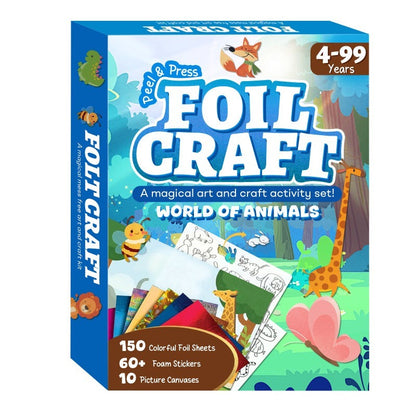 Dra av och pressa foliekonstkit för barn