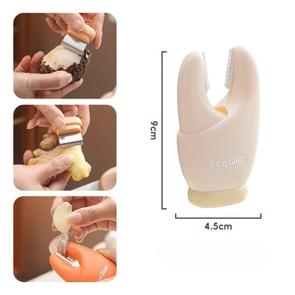 🧲 Küchen Gadget Krabbenzange 2in1 Knoblauch Ingwer Schäler Kühlschrankmagnet 🧄