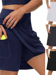 Damen-Skort (Rock-Shorts-Kombination), knielang (20 Zoll), für Golf und Tennis