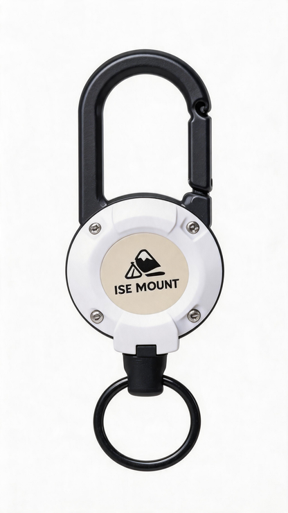 💥🏆Retractable Carabiner Keychain 🎣 – 65cm Steel Cord, Heavy-Duty Badge Reel, Lightweight EDC Tool for Keys, ID & Outdoor Use