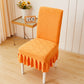 Elastische dicke Jacquard-Stuhlhusse, Vollschutz für hohe Esszimmerstühle