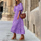 💖 Elegant boho maxiklänning för kvinnor med puffärmar👗 
