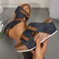 2025🔥Plateau-Sandalen mit Keilabsatz und Cut-outs