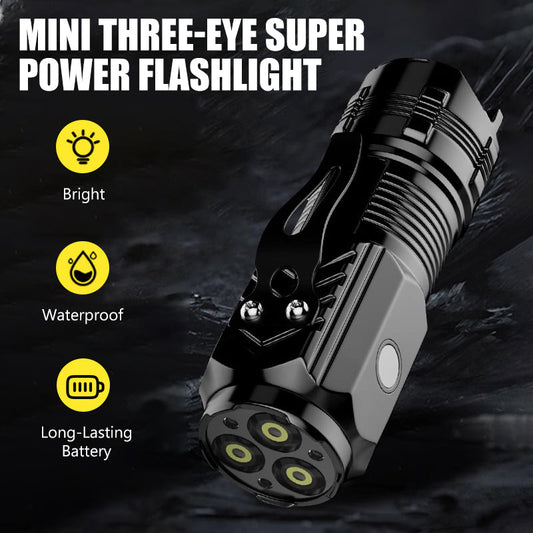 Mini-Taschenlampe mit drei superstarken Augen