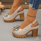 👡49% RABATT! ✨ Elegante Peep-Toe-Sandalen mit Schnallenabsatz – Stilvoll, Bequem & Perfekt Für Jeden Anlass 🌸