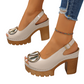 👡49% RABATT! ✨ Elegante Peep-Toe-Sandalen mit Schnallenabsatz – Stilvoll, Bequem & Perfekt Für Jeden Anlass 🌸