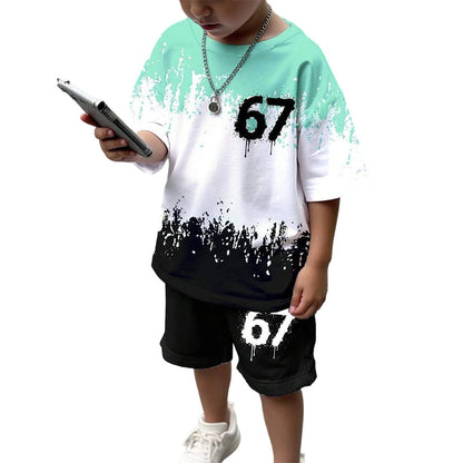 ⏳Begrenzte Zeit 50% Rabatt💥3D-Print-T-Shirt- & Shorts-Set für Jungen