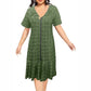 Damenkleid mit Reißverschluss vorne, kurzen Ärmeln und Faltenrock