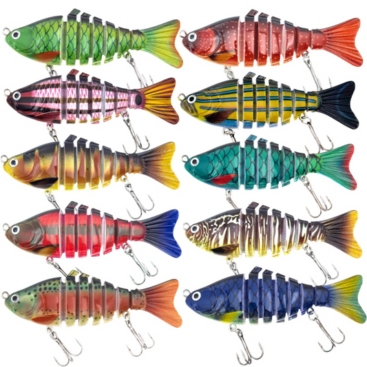 🐟 Mehrgliedriger, bionischer Schwimmköder – Realistische Bewegung, ansprechendes Design & ideal für den Fang großer Fische 🌊