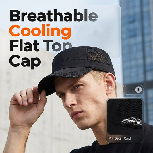 💪 Outdoor-Cap mit Mesh-Einsätzen und flachem Schirm