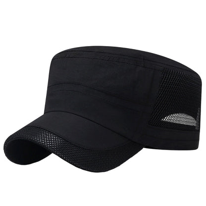 💪 Outdoor-Cap mit Mesh-Einsätzen und flachem Schirm