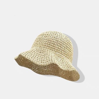 ❤️ Handgeflochtener Strohhut mit breiter Krempe für Damen