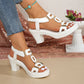 👡 Neu 2026 | T-Steg-Sandalen mit Blockabsatz