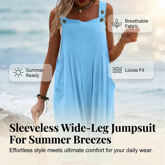 ✨Ärmelloser Jumpsuit mit weitem Bein für eine sommerliche Brise