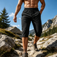 Schnelltrocknende Herren-Sportcapris mit Reißverschlusstaschen
