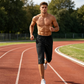 Schnelltrocknende Herren-Sportcapris mit Reißverschlusstaschen