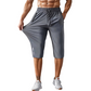 Schnelltrocknende Herren-Sportcapris mit Reißverschlusstaschen