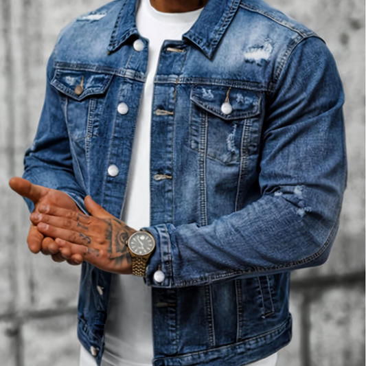 🧥 Jetzt 49 % Rabatt! 👖 Herren-Jeansjacke im lässigen Vintage-Look – Zeitloses Design, strapazierfähiger Stoff und funktionale Taschen ✨