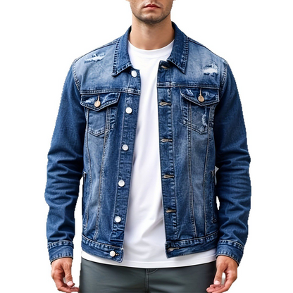 🧥 Jetzt 49 % Rabatt! 👖 Herren-Jeansjacke im lässigen Vintage-Look – Zeitloses Design, strapazierfähiger Stoff und funktionale Taschen ✨