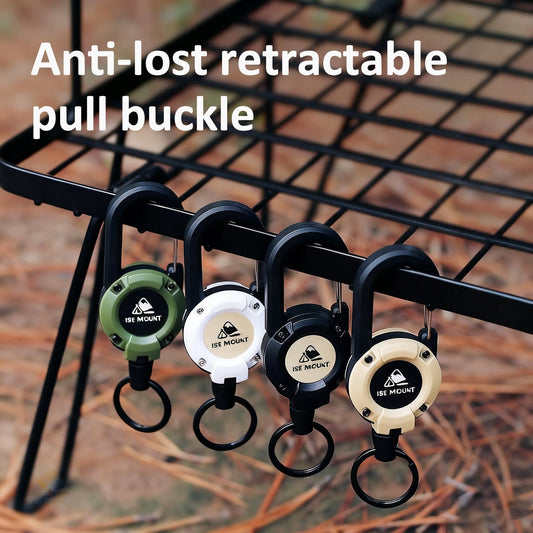 💥🏆Retractable Carabiner Keychain 🎣 – 65cm Steel Cord, Heavy-Duty Badge Reel, Lightweight EDC Tool for Keys, ID & Outdoor Use