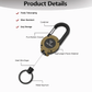 💥🏆Retractable Carabiner Keychain 🎣 – 65cm Steel Cord, Heavy-Duty Badge Reel, Lightweight EDC Tool for Keys, ID & Outdoor Use