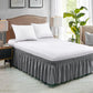 💖🛌 Elastischer Bettrock mit Rüschen – Einfach Anpassen, Perfekter 12-Zoll-Fall